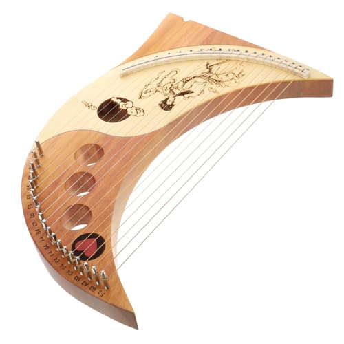 LYRE 青色ハープ本体と弦セット　24弦 Amazon | 木製 ライアー ハープ 24弦 竪琴、マホガニーウッド 弦楽器